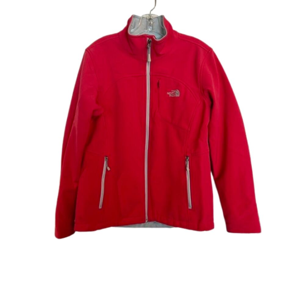 he North Face Women’s Apex Bionic Red Dark Pin Softshell Fleece Jacket Large